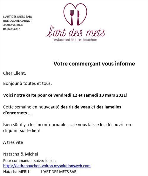 MysolutionsWEB - GESRESTAURATION - L'envoi de mail disponible !