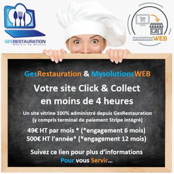 GesRestauration + Click & Collect MysolutionsWEB " offert*" pendant 12 mois