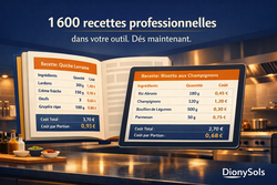 Plus de 1 600 recettes professionnelles directement dans DionySols