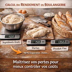 Calcul du rendement et gestion des pertes en boulangerie-pâtisserie