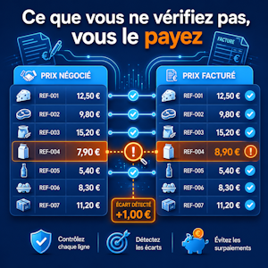 Contrôle prix facturé vs prix négocié - métiers de bouche