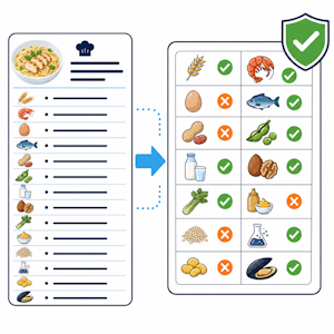 Liste allerg&egrave;nes obligatoire - &eacute;dition automatique | DionySols